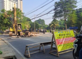 Rekonstruksi Jembatan Kali Angke, DSDABMBK Tangsel Lakukan Rekayasa Lalu Lintas
