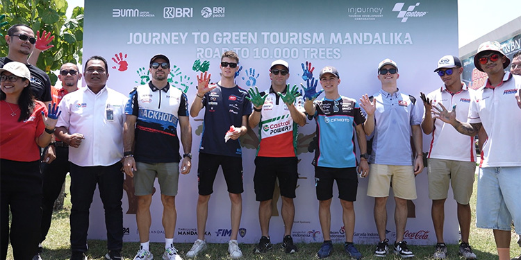 Dorong “Pariwisata Hijau” Mandalika, BRI Ajak Pembalap MotoGP Tanam Pohon Demi Keseimbangan Lingkungan