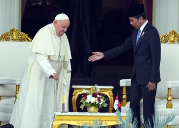 Presiden Jokowi Terima Kunjungan Paus Fransiskus di Istana Merdeka
