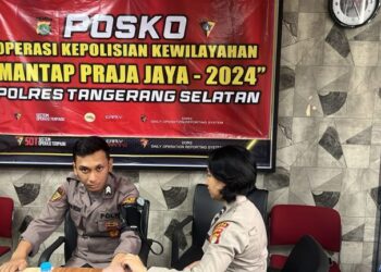 Dukung Operasi Mantap Praja Jaya, Si Dokkes Polres Tangsel Cek Kesehatan Personel yang Terlibat