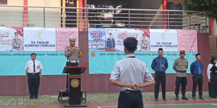 Peringati Hari Sumpah Pemuda, Sat Lantas Polres Tangsel Ajak Para Pelajar Stop Tawuran
