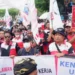Ribuan Buruh Bakal Kepung Istana Tuntut Kenaikan Upah Siang Ini
