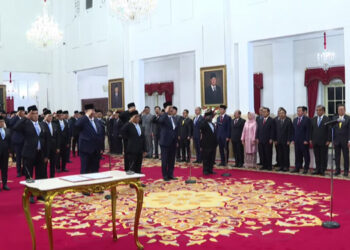 Presiden Prabowo Resmi Lantik Menteri Kabinet Merah Putih di Istana Negara