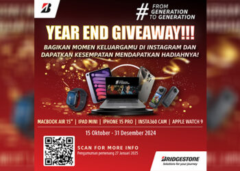 Libur Akhir Tahun Makin Seru! Bridgestone Indonesia Tawarkan Cashback dan Hadiah Menarik untuk Pengguna Setia