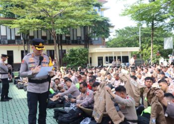 Pastikan Kesiapan Personel, Polres Tangsel Gelar Apel Pengamanan Pilkada Serentak