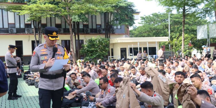 Pastikan Kesiapan Personel, Polres Tangsel Gelar Apel Pengamanan Pilkada Serentak