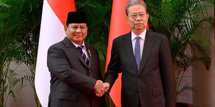 Bertemu Zhao Leji, Presiden Prabowo Tegaskan Komitmen Pererat Hubungan Indonesia-Tiongkok