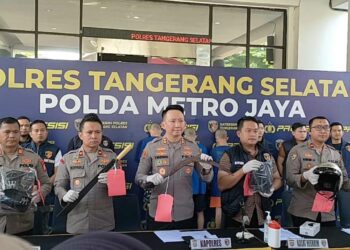 Polres Tangsel Tangkap Pelaku Penyiraman Air Keras ke Polisi