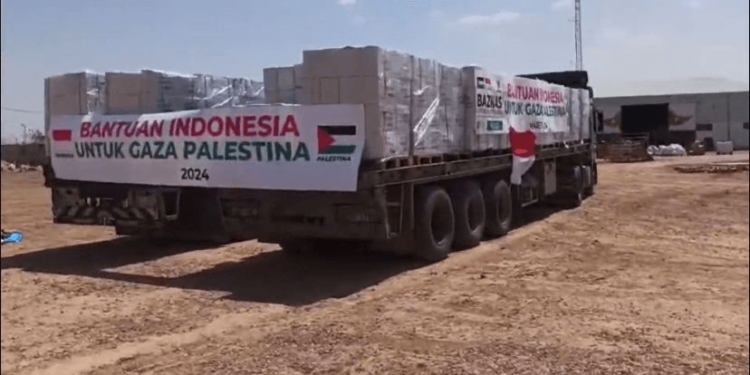 45 Truk Bantuan RI Melalui Baznas untuk Palestina Masuki Wilayah Gaza