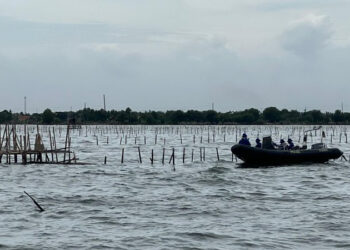 Ditpolairud Cabut Ratusan Meter Pagar Laut di Perairan Tangerang