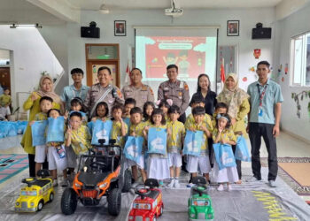 Gelar Polsanak di TK Islam Amalina, Polres Tangsel Edukasi Soal Rambu Lalin