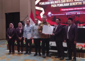 KPU Tangsel Tetapkan Pasangan Ben-Pilar Sebagai Wali Kota dan Wakil Wali Kota Terpilih