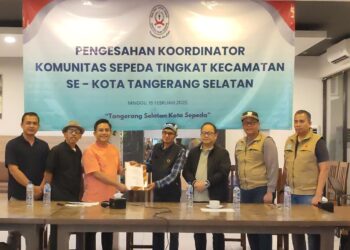 Asep Sholahuddin Kukuhkan Koordinator Komunitas Sepeda Tangsel