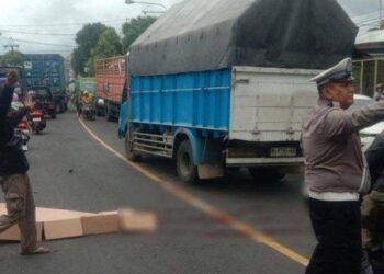 Diduga Mengantuk, Sopir Minibus Tabrak Kernet Truk hingga Terpental dan Tewas Mengenaskan