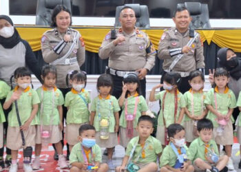Satlantas Polres Tangsel Gelar Edukasi Rambu Lalu Lintas untuk Anak TK Kidea