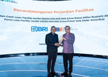 Dukung Pembangunan Sektor Infrastruktur Tanah Air, BRI Berikan Fasilitas Kredit Kepada Indonesia Infrastructure Finance (IIF)