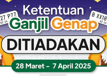 Libur Nyepi dan Lebaran, Ganjil Genap Jakarta Ditiadakan Pada 28 Maret-7 April
