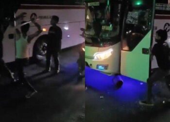 Bus Primajasa Ditimpuki dan Dirusak Pengamen di Tangerang, Pelaku Diamankan Polisi