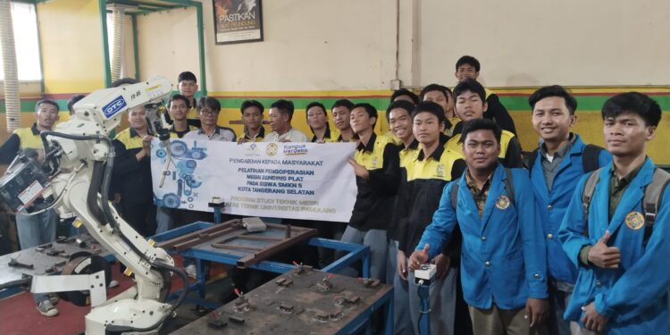Mahasiswa Teknik Mesin UNPAM Gelar Pelatihan Pengoperasian Mesin Bending Plat