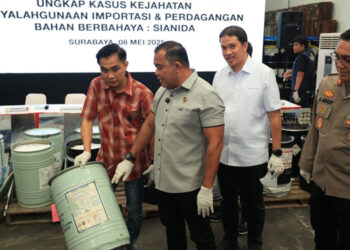 Polisi Bongkar Perdagangan Ilegal Sianida di Surabaya dan Pasuruan