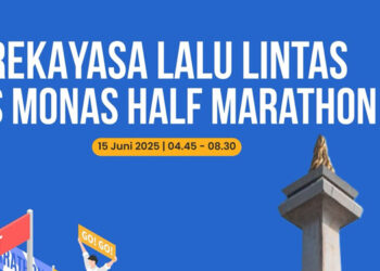 Besok Ada LPS Half Marathon di Monas, Dishub Jakarta Siapkan Rekayasa Lalin