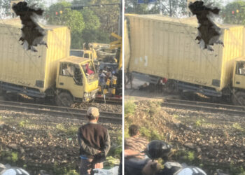 Truk Boks Tertemper KRL di Tangerang, Tiga Orang Terluka