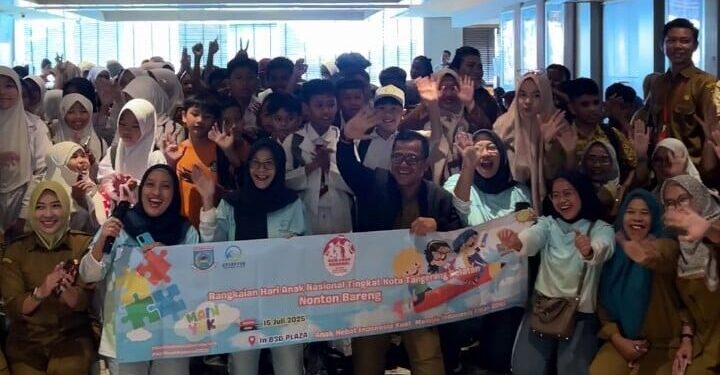 Sambut Hari Anak Nasional, DP3AP2KB Tangsel Ajak Ratusan Anak Nobar Film Jumbo