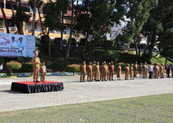 Pimpin Apel Gabungan Jelang PSU, Pj Gubernur Ingatkan ASN Jaga Integritas