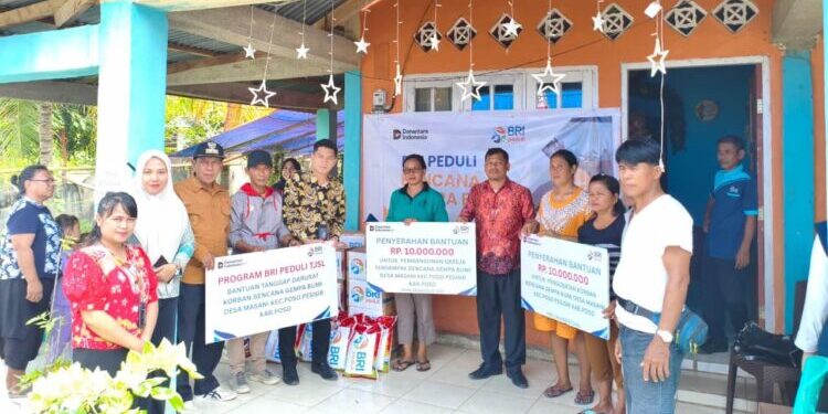 Tanggap Bencana Gempa Poso, BRI Peduli Salurkan Bantuan Bagi Korban Terdampak