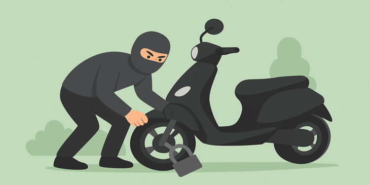 ilustrasi maling motor
