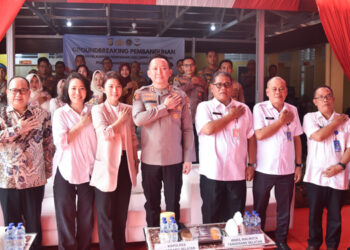 Groundbreaking pembangunan SPPG oleh Polres Tangerang Selatan. | Foto: Dok Pemkot Tangsel