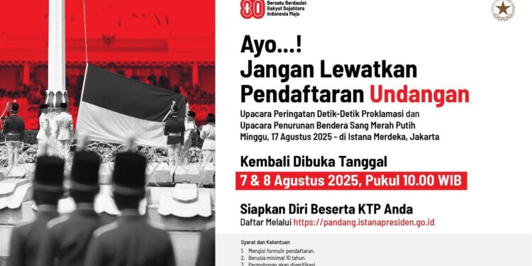 Antusiasme Membludak! Hari Ini Istana Buka Pendaftaran Tambahan Kuota Undangan Upacara Kemerdekaan