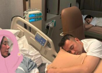 Potret Haru Raffi Ahmad Tidur Di samping Mama Amy yang Kini Dirawat di Singapura