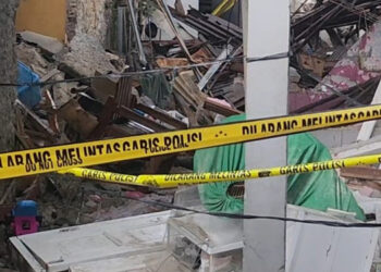 Lokasi Ledakan di Pamulang Dipasangi Garis Polisi