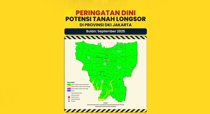 Waspada, 10 Wilayah di Jakarta Berpotensi Longsor Sepanjang September 2025