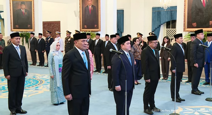 11 Daftar Menteri Hingga Pimpinan Badan yang Dilantik Prabowo Hari Ini