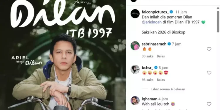 Falcon Pictures Umumkan Ariel NOAH Sebagai Dilan, Warganet: “Ketuaan, Tapi Penasaran!”