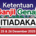 Libur Natal, Sistem Ganjil Genap Ditiadakan Pada 25-26 Desember 2025