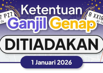 Libur Tahun Baru, Ganjil Genap Jakarta Ditiadakan 1 Januari 2026