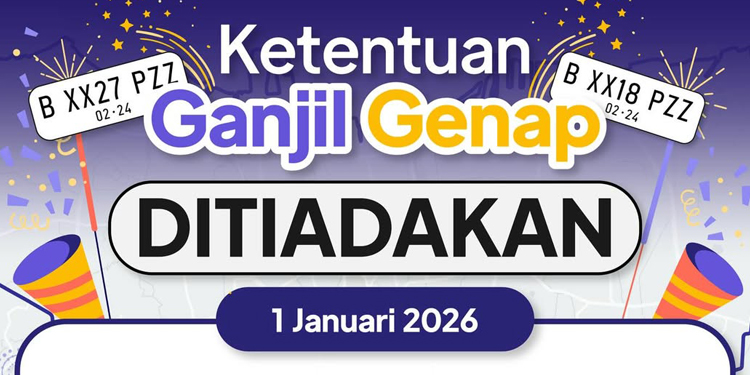 Libur Tahun Baru, Ganjil Genap Jakarta Ditiadakan 1 Januari 2026