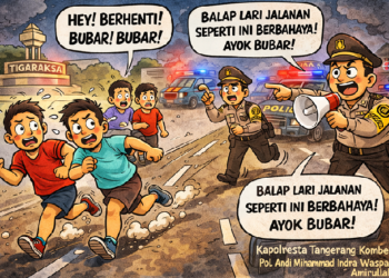 balap lari dinihari di tangerang