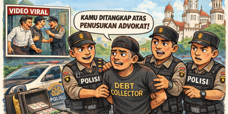 Polisi Bekuk Debt Collector MTF Penusuk Advokat