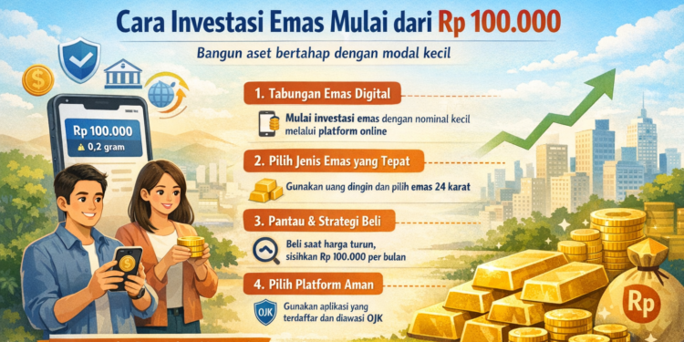 Investasi Emas Mulai Rp100 Ribu, Solusi Aman Bangun Aset bagi Pemula