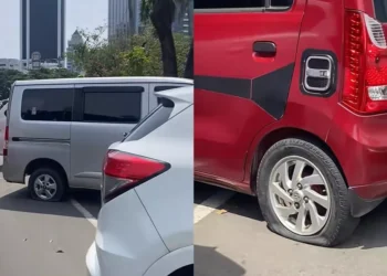 Viral di Medsos! Puluhan Ban Mobil di Monas Kempes, Diduga Libatkan Oknum Dishub