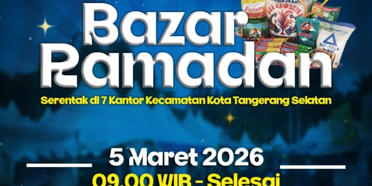 Catat! Bazar Ramadan Digelar 5 Maret di 7 Kecamatan Tangsel, Belanja Sembako Murah dan Tanpa Kupon