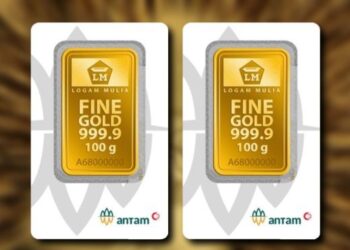 Harga Emas Antam Melonjak Rp50.000, Nyaris Sentuh Rekor Tertinggi Sepanjang Masa