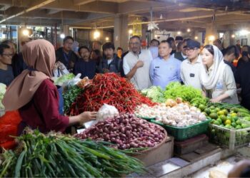 Wamendag RI dan Pilar Saga Ichsan Sidak Pasar Ciputat, Cek Stok dan Harga Bahan Pokok