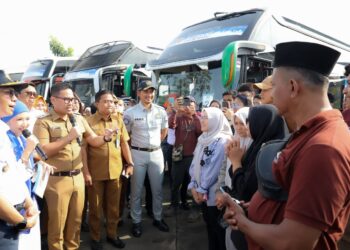 Sambut Idul Fitri 2026, Pilar Bersama Kemenhub Lepas Peserta Mudik Gratis dari Terminal Pondok Cabe