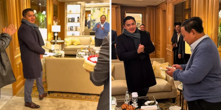 Momen Spesial di Paris, Presiden Prabowo Beri Kejutan Ultah untuk Seskab Teddy