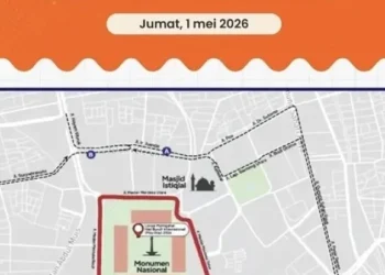 Hari Buruh 2026: Lalu Lintas Sekitar Monas Dialihkan, Simak Jalur Alternatifnya